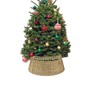 Rustic Woven Seagrass <b>Christmas</b> <b>Tree</b> Collar Natural <b>Tree</b> <b>Base</b> Cover Farmhouse Decor - Product Image 3