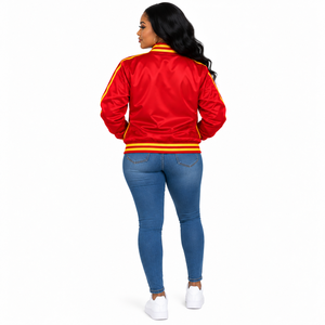 Chaquetas de Satén para Mujer KDP, Ropa Exterior Elegante Inspirada en las Hermandades, con Tela Suave, Mangas Largas y Ribetes Cómodos - Product Image 2