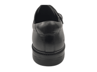Chaussures habillées noires Aircom pour hommes à boucle de moine, avec coussin d'air, fermeture à boucle sur l'embout, semelle intermédiaire EVA amortie et semelle extérieure TRX antidérapante