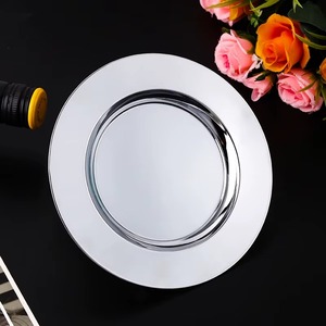 Assiette de présentation élégante en acier inoxydable moderne pour hôtels, mariages, événements, décoration de table, service et utilisation sur table de fête - Product Image 6