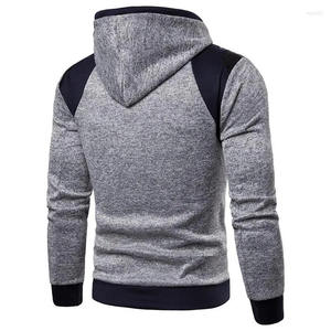 Sweat-shirts à capuche zippés pour hommes, noirs et gris, en polaire, style athlétique, avec logo personnalisé, vente en gros, sweats d'hiver - Product Image 2