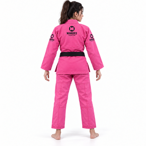 Mangoes Fashion Unisex <b>Pink</b> BJJ Gi 440GSM Cotton Preshrunk Breathable Lightweight Silk Screen Printed Anti-Bacterial Custom Logo - Product Image 3