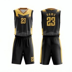 Nuevo Diseño de Uniforme de Baloncesto Personalizado, Jersey y Pantalones Cortos de Malla Retro con Logotipo Estampado por Transferencia de Calor - Product Image 4