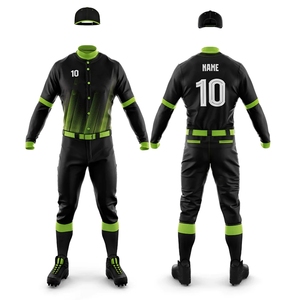 Maillot de baseball personnalisé pour homme, manches longues, bleu et blanc, 100 % polyester, évacuation de l'humidité, broderie, numéros d'équipe, coupe classique - Product Image 4