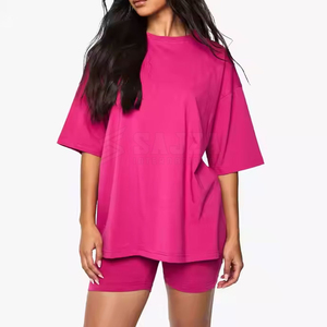 Conjunto de Ropa de Verano Personalizada de Algodón, Manga Corta, Cuello Redondo, 2 Piezas, Conjunto Corto Informal para Mujer, Conjuntos de Verano para Mujer - Product Image 5