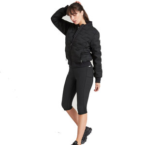 Lightweight Black Varsity <b>Jacket</b> O-Neck Collar Covered Button Closure Windproof Cotton Filling Winter Casual Wear Patchwork - Product Image 4
