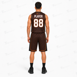 Uniforme de Baloncesto Unisex para Equipos Escolares, Sublimación, Fácil Cuidado, Tela Deportiva Transpirable, Sin Mangas - Product Image 4