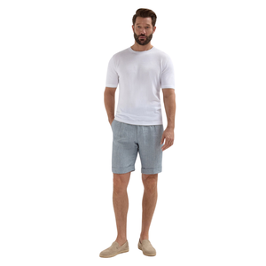 T-shirt pour homme à manches courtes, col rond, 100% coton, coupe classique, jersey tricoté avec motif, respirant, 180g - Product Image 2