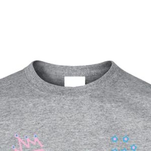T-shirt gris à manches courtes pour jeunes, col rond décontracté, pour tous les jours, école, streetwear, sport, style de vie, vêtements confortables - Product Image 2