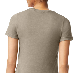 T-shirt pour femme en tissu doux, décontracté, à manches courtes, col rond, respirant, confortable, basique pour tous les jours - Product Image 4