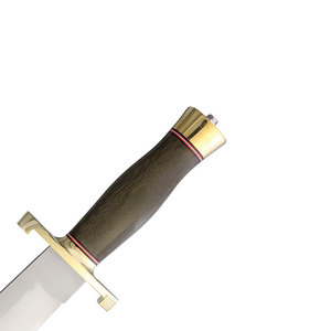 Cuchillo Bowie de acero inoxidable para exteriores, hoja fija con mango de madera para camping, caza y bushcraft. - Product Image 5