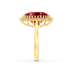 Anillo Personalizado de Oro Sólido de 14K, 9K, 10K, 18K con Gema de Laboratorio de 7 Quilates, Certificado IGI, Joyería Fina Ética, MOQ 3 Piezas, 10 Piezas, RJC OEM ODM E201344 - Product Image 4