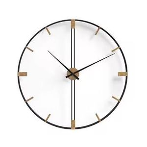 Luxury Large Skeleton Wall <b>Clock</b> Modern Cream Metal Design Big Numbers Silent Quartz Movement for Farmhouse Living Room Decor - Product Image 4