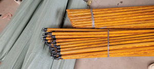 Manches de balai en bois 20-24 pouces, tête de balai en PVC à poils durs, manche en bois durable, nettoyage facile, style basique pour le nettoyage des sols domestiques - Product Image 4