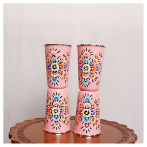 Vaso de Acero Inoxidable Hecho a Mano, Pintado a Mano, Decorativo, con Diseño Impreso, de Lujo, para Regalo de Boda - Product Image 1