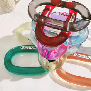 Cadena decorativa para pared, disponible en todos los colores, cadena de eslabones gruesos a la moda con figuras de ángel y búho en resina. - Product Image 4