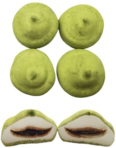 Sándwich de chocolate Matcha con sabor japonés al por mayor, malvaviscos en caja con bolsa, golosinas azucaradas - Product Image 2