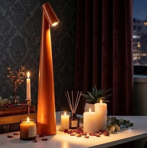 Lámpara de Mesa Cónica de Cerámica Minimalista, Iluminación Geométrica de Escritorio, Decoración Moderna para el Hogar, Luz de Acento para Sala de Estar Interior - Product Image 2