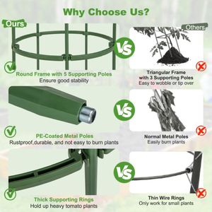 Alto 40 \ "/60 \" giardino fornisce supporti per piante con clip e cravatte sicure - Product Image 5