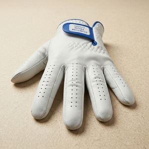 ถุงมือกอล์ฟสีขาวแบบกำหนดเองสำหรับมือซ้าย ระบายอากาศได้ดี ปรับระดับการยึดเกาะได้ ปิดข้อมือแบบปรับได้ พร้อมโลโก้ OEM สำหรับผู้ชาย ผู้หญิง ฝึกซ้อมกอล์ฟ - Product Image 2