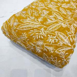 Premium Multi Embroidery Fabric Women Fashion Fabric Designer Embroidery Fabric Party Wear Fabric Luxury Fabric - Product Image 2