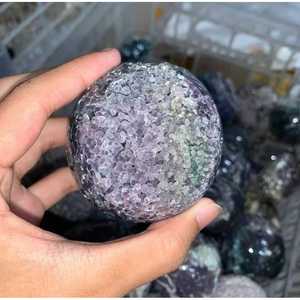 Sphère d'agate de raisin naturelle de 5 cm, pierre de cristal polie pour l'affichage décoratif et les sculptures de collection - Product Image 2