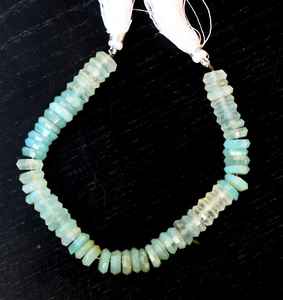 ลูกปัดหินแคลซิโดนีทรงกลมเหลี่ยมเพชรพลอยสีธรรมชาติแบบเรียงขั้น สำหรับทำเครื่องประดับ ขายส่ง - Product Image 1