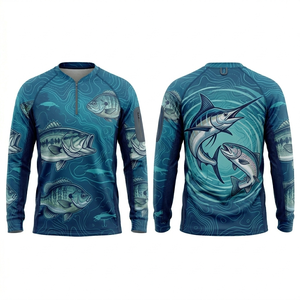 Camiseta de Pesca Personalizada por Sublimación, Manga Larga, Transpirable, de Secado Rápido, Ropa de Pesca de Alto Rendimiento - Product Image 1