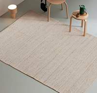 Modern Living Room Carpets 100% Jute Cotton Handmade Braided Woven Reversible Flat Pile Pet Friendly Floor Rugs Home Travel