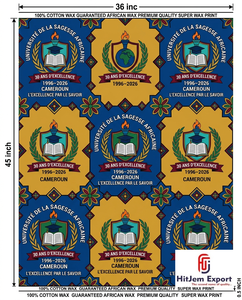 Luxury African Wax Print Fabric Manufacturer Custom University Anniversary Convention Celebration Textile Supplier OEM ODM - Product Image 1