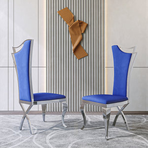 Juego de Mesa y Sillas de Comedor de Acero Inoxidable con Cubierta de Mármol Gris Moderno para Apartamento a Bajo Precio - Product Image 4