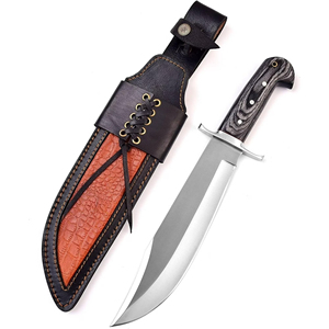 Cuchillo de caza hecho a mano de alta resistencia, cuchillo de hoja fija de acero inoxidable para actividades al aire libre como camping, bushcraft, pesca y senderismo. - Product Image 1