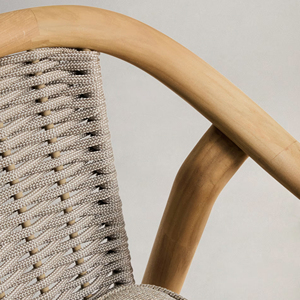 Sillas de Comedor Modernas para Jardín, Sillas de Cocina de Cuerda, Muebles Nórdicos para Hotel y Restaurante, Silla de Comedor de Diseño en Madera Natural - Product Image 6