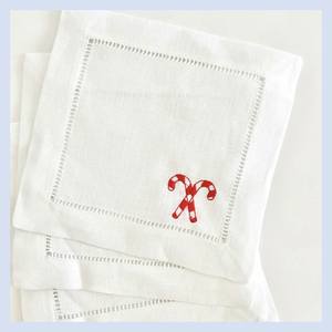 ผ้าเช็ดปากแบบมีลายปักส่วนตัว 100% ผ้าลินิน สำหรับงานเลี้ยงค็อกเทลคริสต์มาส ของขวัญสำหรับเจ้าของงาน ปักชื่อได้ ใช้ซ้ำได้ ของชำร่วยงานแต่งงาน โลโก้ญี่ปุ่น - Product Image 3