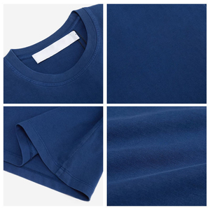 T-shirt court décontracté d'été pour femme en tricot ample 100 % coton uni - Product Image 6