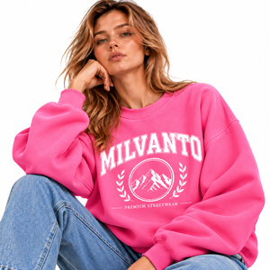 <b>Grey</b> New Arrival Custom Women's 450 GSM Heavyweight Cotton Fleece Graphic Pullover <b>Sweatshirt</b> Premium Oversized Drop Shoulder - Product Image 2