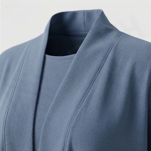 Robe longue à la cheville, style Abaya islamique, pour femmes musulmanes, ouverte, élégante, traditionnelle, taille personnalisée, en polyester léger - Product Image 4