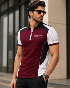 Prix de gros Chemises pour hommes grandes tailles unies coupe oversize ajustée à manches courtes avec impression personnalisée respirantes et à séchage rapide - Product Image 3