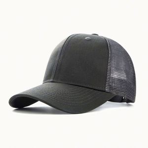 Gorra Trucker Personalizada para Hombre, 6 Paneles, de Alta Calidad, con Logotipo Serigrafiado, de Lona, Estilo Casual Vintage, Negra con Camuflaje - Product Image 6