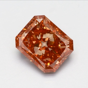 Lilaba Enterprise Fancy Vivid Orange Colour 1.00 Carat Cushion Cut Lab Grown VVS2 Clarity Excellent-Cut CVD HPHT IGI Certified - Product Image 1