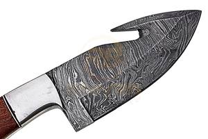 Couteau de chasse d'extérieur OEM/ODM personnalisé de haute qualité, lame fixe en Damas, couteau de survie à crochet pour la chasse et le camping, vente en gros - Product Image 3