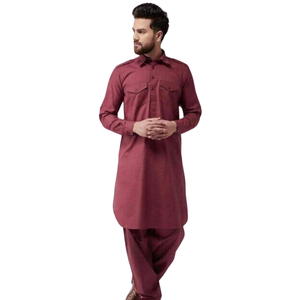 Solid Colors <b>Men's</b> Cotton Ethnic <b>Pyjama</b> <b>Pants</b> Suits Double Breasted Closure Function Wear Custom OEM Private Label Packs Direct - Product Image 2