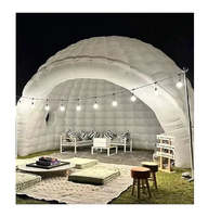 Tente dôme igloo gonflable pour boîte de nuit avec lumières LED - Tente de fête extérieure résistante aux intempéries pour événements en plein air et camping