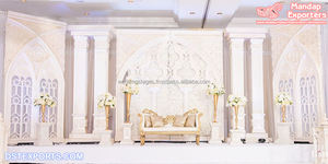 Escenario de boda con temática rústica y elegante, decoración de escenario India para recepción de bodas - Product Image 4