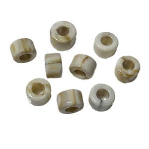 Perles en vrac créatives imitation jade, perles acryliques à grand trou, accessoires de bijoux pour bracelet DIY, perles cylindriques en forme de baril - Product Image 2