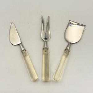 Juego de Cortadores de Queso de Diseño Elegante, Juego de Cortadores de Queso Bonitos, Acero Inoxidable Plateado, Mango de Resina Transparente, Utensilios de Cocina - Product Image 2