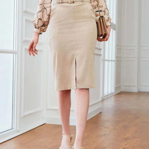 New <b>Brown</b> <b>Pencil</b> <b>Skirt</b> for Women Knee Office Women Genuine Lambskin Leather Short <b>Skirt</b> Party Black Wear Designer <b>Skirts</b> - Product Image 1