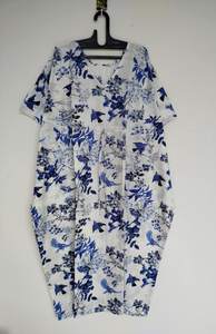 Vestido Kaftán de Algodón Indio Hecho a Mano, Kimono de Playa, Túnica Bohemia de Verano, Atuendo de Vacaciones - Product Image 4