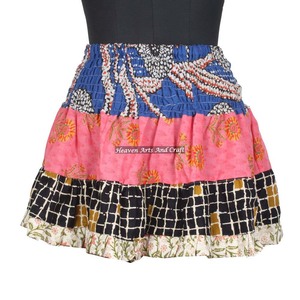 2026 Latest Design Cotton Fabric Patch Work Mini <b>Skirt</b> Vintage Indian Boho Hippie Mini Length Patch Work Cotton Mini <b>Skirt</b> Boho - Product Image 5