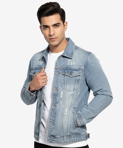 Veste en jean pour hommes, coupe personnalisée, avec logo, style vintage, fabrication OEM en gros - Product Image 1